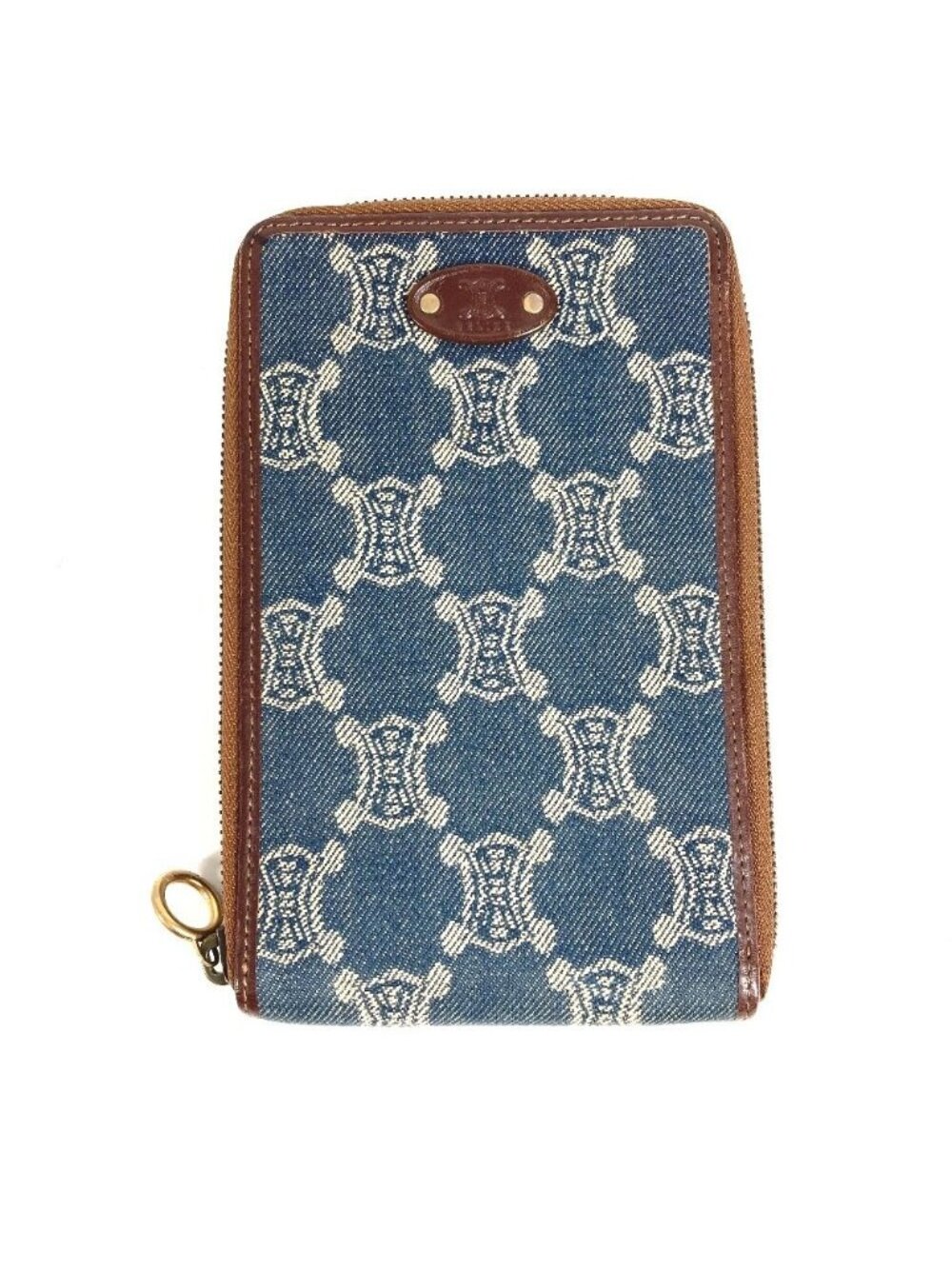 Celine Wallet Macadam Logo Denim Blue - Picture 1 of 9